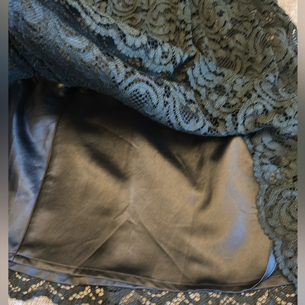 Beautiful HALLHUBER Dark Green Lace skirt, Sz 10. European brand. - Picture 6 of 11